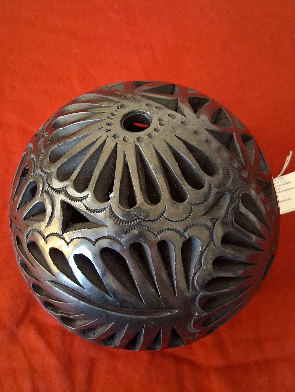 Authentic Oaxacan Burnished Black Clay Luminary/tea Light